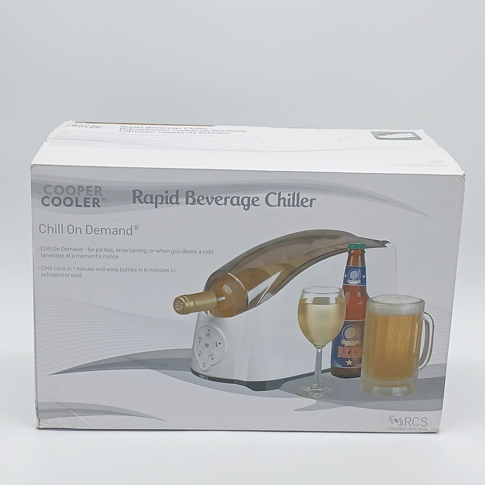 NEW Cooper Cooler Rapid Beverage Wine Chiller Chill On Demand TailGater HC-01